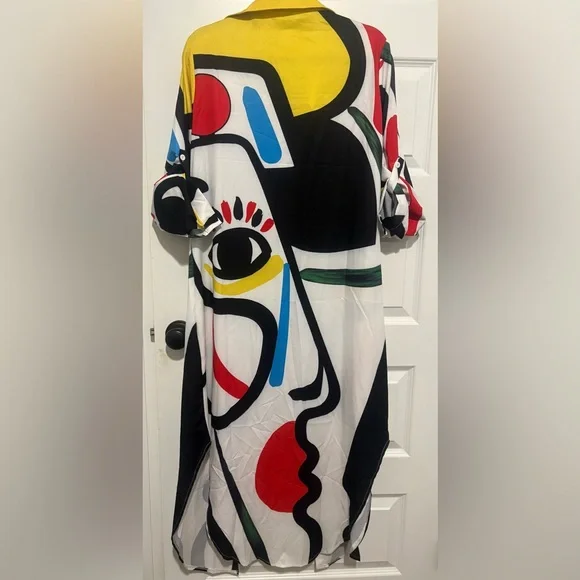 Abstract Art Maxi Dress Size XL - Picture 2 of 4